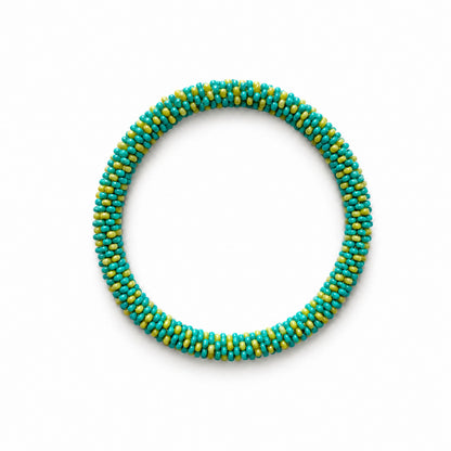 Mira - Handmade Beaded Bracelet | Green & Yellow