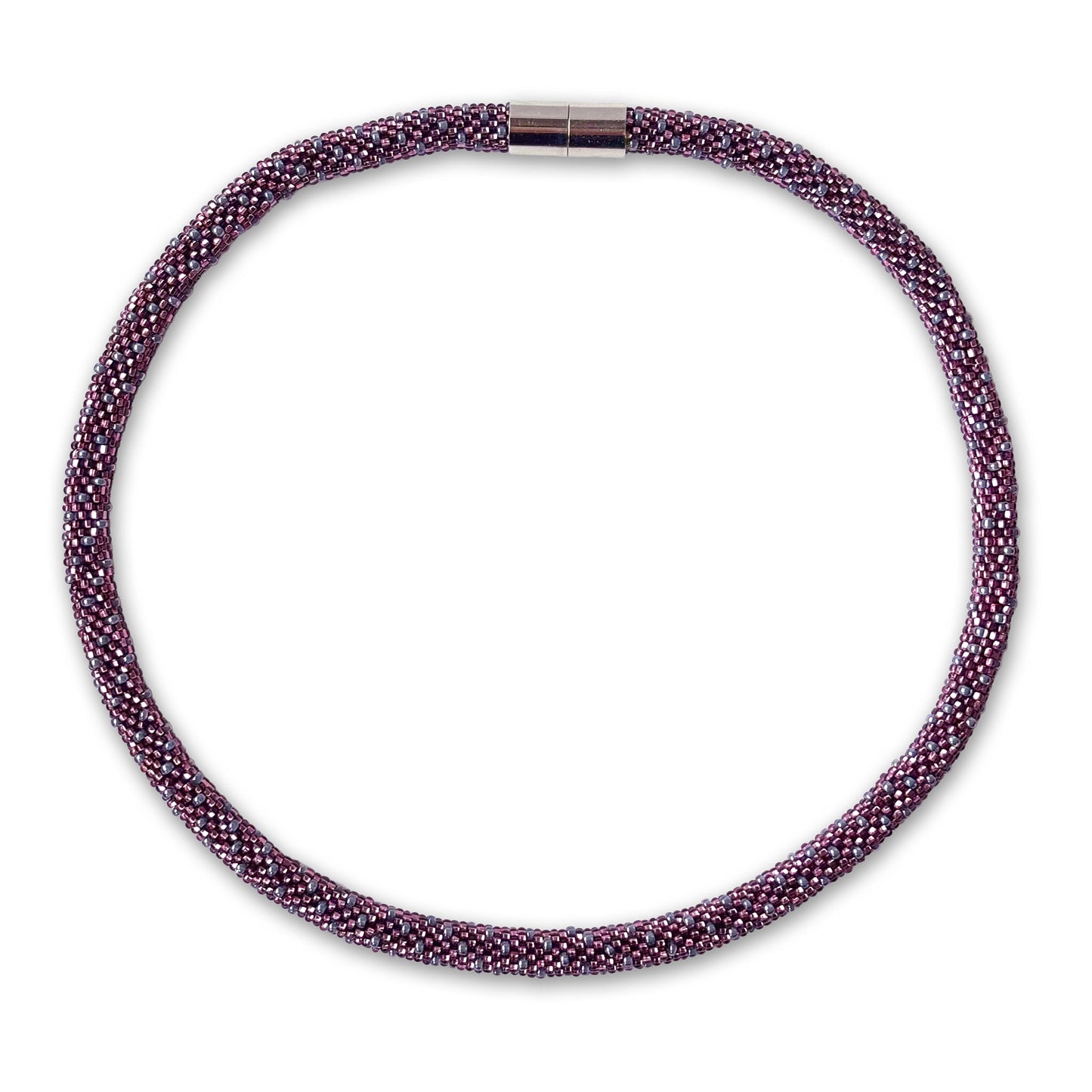 Omayna Eva necklace in light amethyst and crystal grey