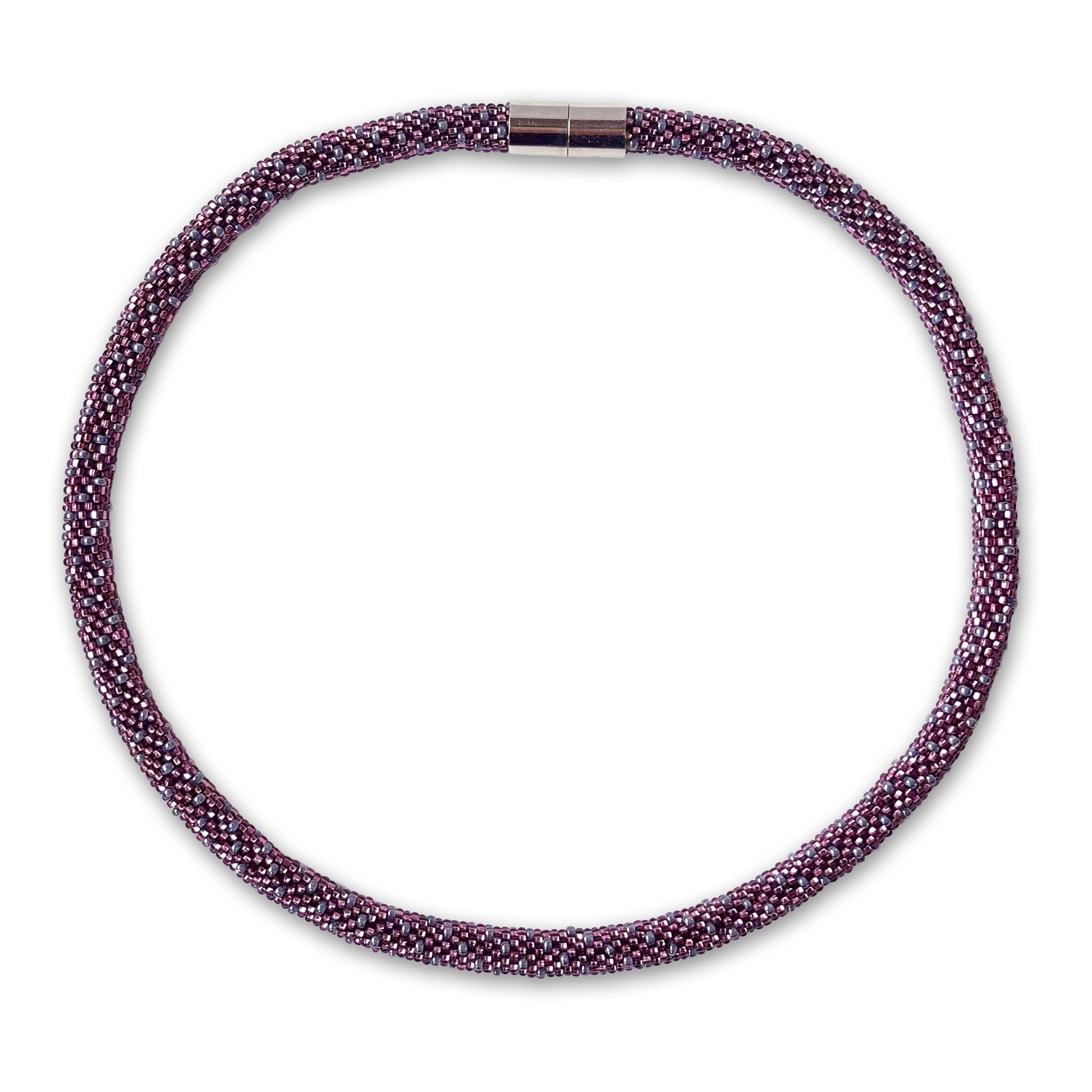 Omayna Eva necklace in light amethyst and crystal grey