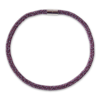 Omayna Eva necklace in light amethyst and crystal grey