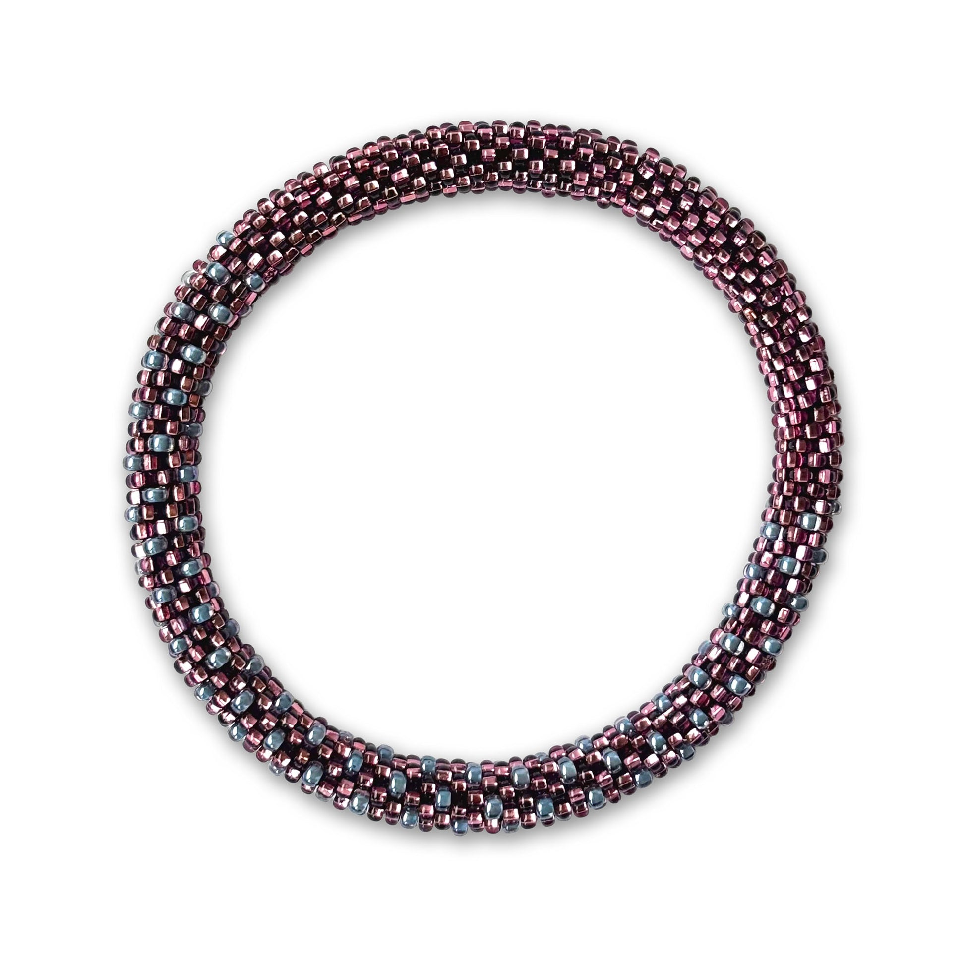 Omayna Eva bracelet in light amethyst and crystal grey