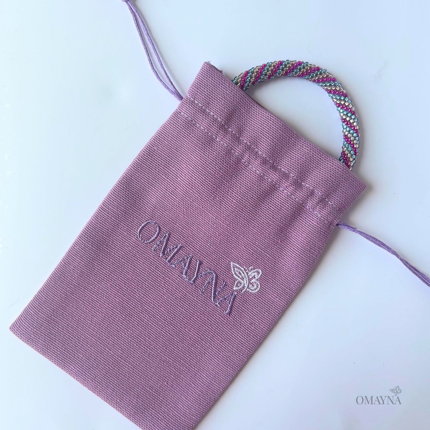 Gift Box - Bracelet, Scarf & Scented Candle | Pink Tones