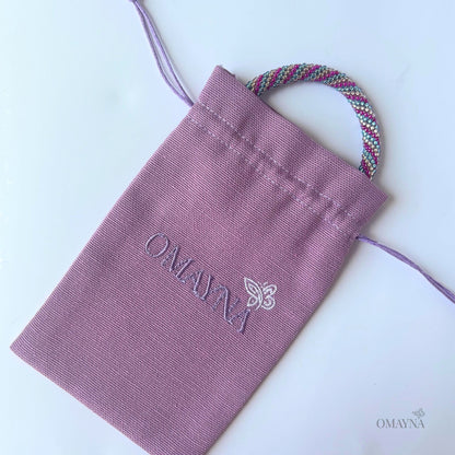 Gift Box - Bracelet, Scarf & Scented Candle | Pink Tones