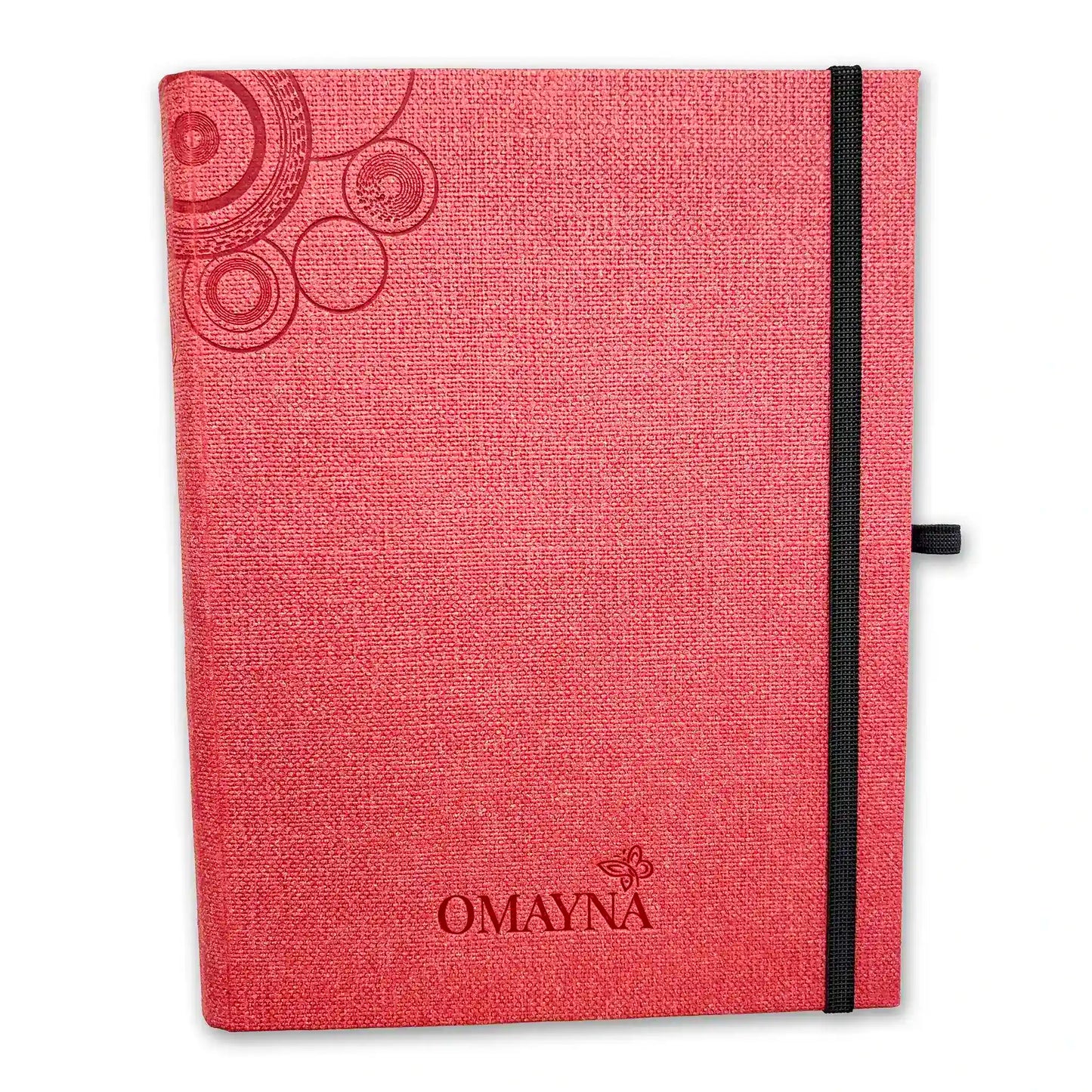 Notebook in red, part of the notebook set in crimson