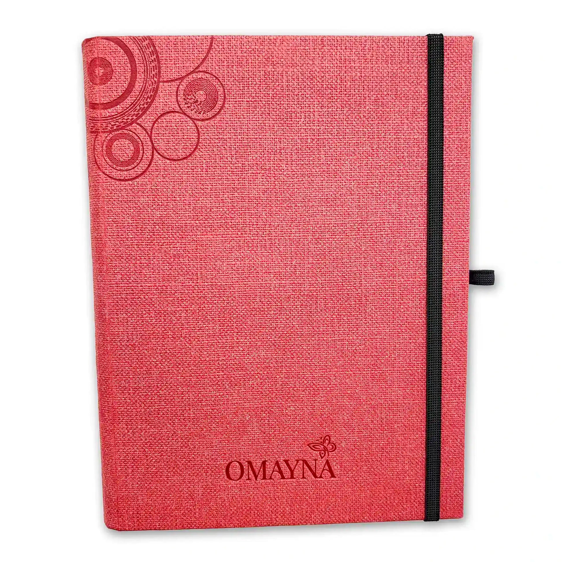 Notebook in red, part of the notebook set in crimson