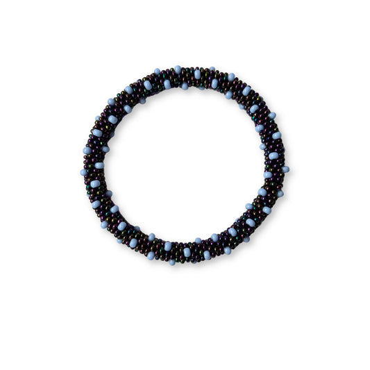 Vera handmade beaded bracelet in blue tones